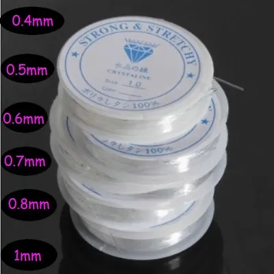 £2.25 • Buy Crystal Thread Clear Beading Elastic Stretch 0.4mm 0.5mm 0.6mm 0.7mm 0.8mm 1mm