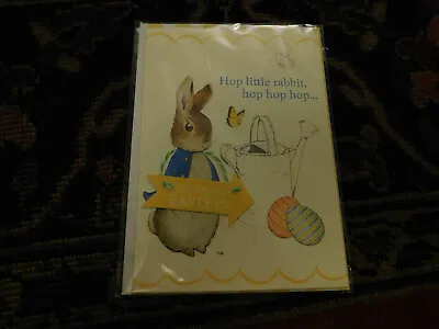 Happy Easter New 3D Peter Rabbit Easter Card & Striped Envelope Meri Meri 2013 • $8.99