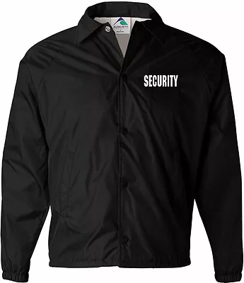 Security Windbreaker Jacket Silkscreen Left Chest & Back 13705 • $29.99