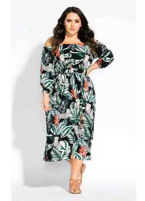 CITY CHIC Pacifica Maxi Dress Plus Size S 16 18 BNWT $99.95 C10 • $39