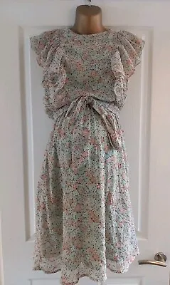 Ladies - Floral Maternity Dress - Size Small 8/10 - H&M • £12.99