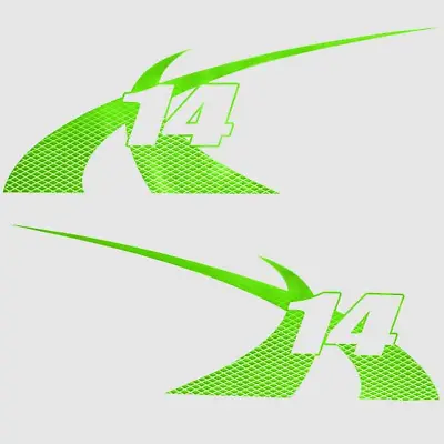 Boat Model Decal 7501410 | MasterCraft 2012 X-14 / Lime Green (Pair) • $193.99