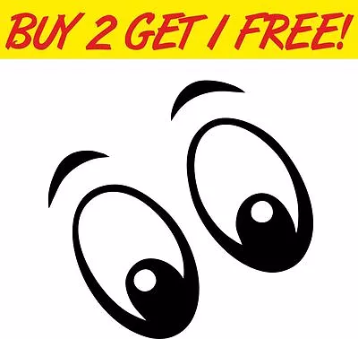 £1.59 • Buy Cartoon Eyes Laptop Macbook Car Motorbike Vinyl Sticker Graphic Decal Funny