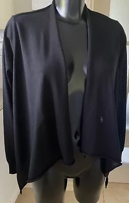 Crea Concept Fine Soft Merino Wool Cardigan (bolero Style) Black Size 42 (14) • £70