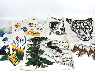 Vintage Teletrend T Shirt Iron On Decal Lot 80’s 90’s Bright Funky HTF • $56.80