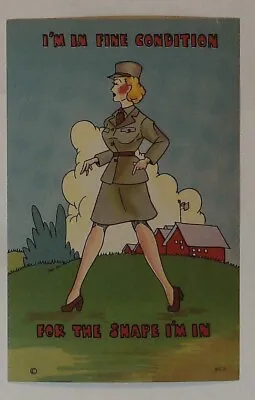 WAC Women's Army Corps Postcard Post Card Comic Funny WW2 Fine Condition Shape M • $4.75