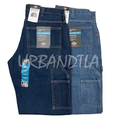 Men's Dickies 1993 Relaxed Fit Straight Leg Carpenter Denim Jeans Work Pants • $42.95