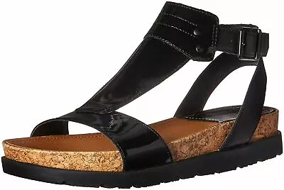 Caterpillar Women's Mystic T Strap Footbed Sandal Black 8.5 • $59.10