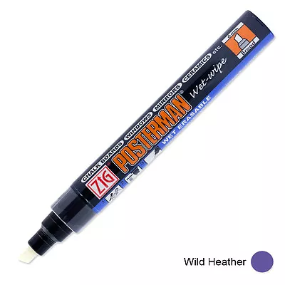 Zig Posterman Wet Wipe Marker - Broad - Wild Heather (Pack Of 12) • £33.12