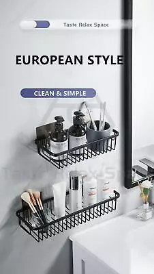 Bathroom Caddy Shower Shampoo Shelf Organizer Rack Storage Holder Wall Mounted • $22.39