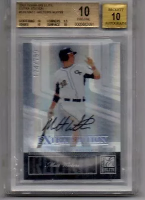 2007 Elite Matt Wieters Autographed Rookie 174/799 Graded BGS 10 With 10 Auto • $80