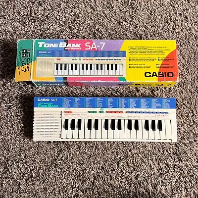 Vintage Casio Tone Bank Keyboard Sa-7 • $46.95