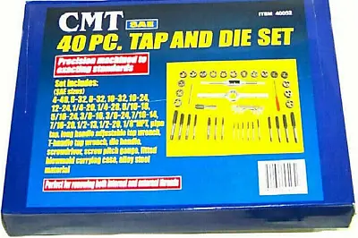 40pc SAE Standard Tap & Die Set W/ Case Screw Extractor Remover Kit Thread • $24.99