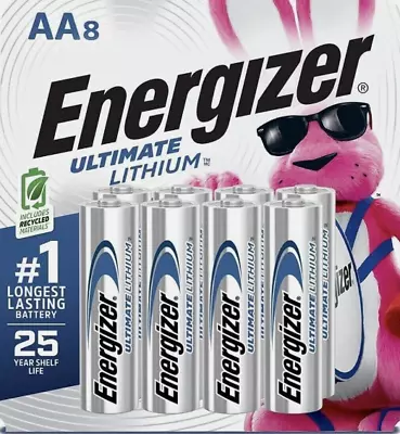 Energizer Aa Ultimate Lithium Batteries 8 Count Exp 01/2048 New Sealed Packs • $16.95