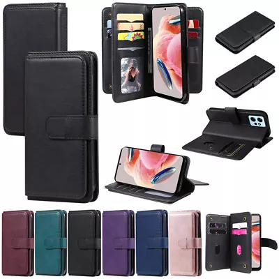 Luxury Wallet Leather Flip Case Cover For Xiaomi Redmi 12C 10C A1 Note 12 Pro 5G • $22.43