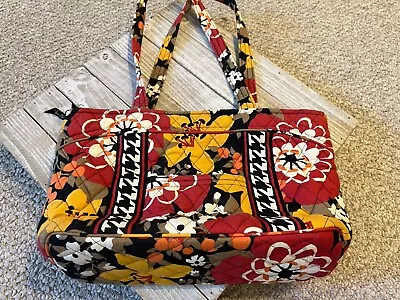 Vera Bradley Mandy Bittersweet Shoulder Bag Orange Yellow Floral Handbag • $19.99