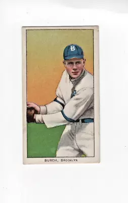 1909 T206 Tobacco Baseball Burch Brooklyn Piedmont • $33.55
