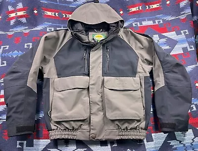 Cabela’s Guidewear Waterproof Goretex Hooded Jacket Foul Weather Coat Sz Large • $159.99