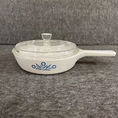 Corning Ware Blue Cornflower P-83-B 6-1/2 Inch Handled Sauce Pan-Skillet W/ Lid • $22.99