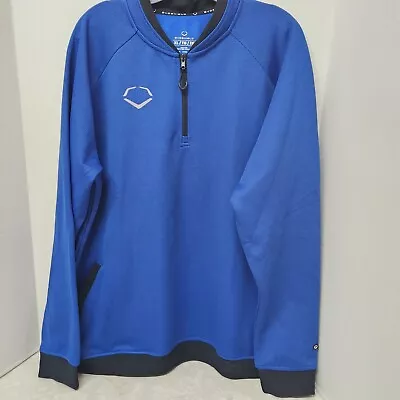 Evoshield Quarter Zip Blue Pullover Men’s Pockets Sweatshirt Athletic Size XL • $17.99