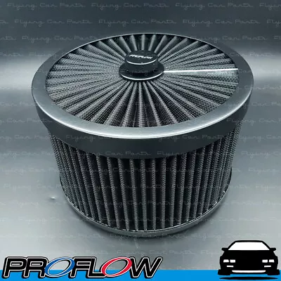 PROFLOW Flow Top Air Filter Cleaner 9  X 5  Washable Reusable Flat Base Black • $143.43