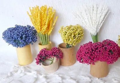 Dried Flowers In Wood Vases / Pots - Miniatures / Crafts & Arrangements • $15.97