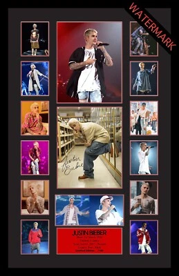 $194.99 • Buy Justin Bieber Ltd Edition Signed & Framed Memorabilia - Seasons - Changes Tour