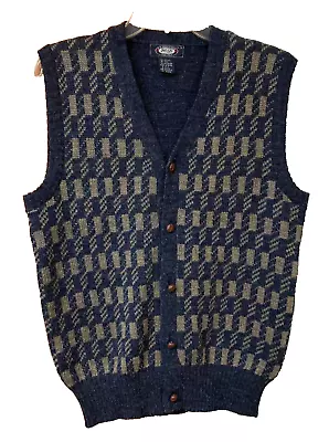 Hemingway Point Mens Sweater Vest Size L Blend Bluish-Gray Button Up • $15.84