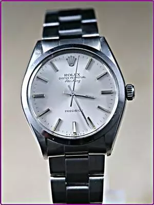 Rolex VINTAGE  AIR-KING Ref 5500  STAINLESS STEEL Cal 1520 Men's  Acrylic Watch • £1527.02