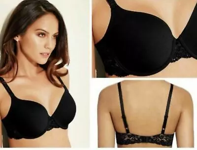 New Wacoal 85340 Underwire Padded All Dressed Up T-Shirt Bra Size 36D Black • $26.50