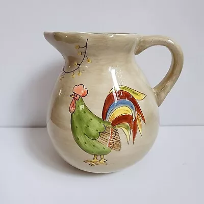 Vintage Rooster Pitcher Laurie Gates Somerset Collection Farmhouse Decor 8 X7.5  • $9.99