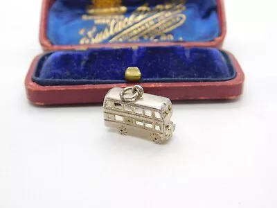 Sterling Silver London Bus Charm Pendant Vintage C1970 • £15