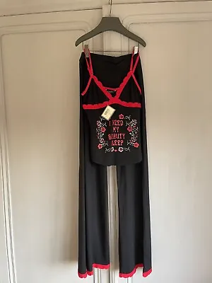 BNWT Women’s Girls La Senza Beauty Sleep Cami Pyjamas Set Red & Black UK 8 • £4.99