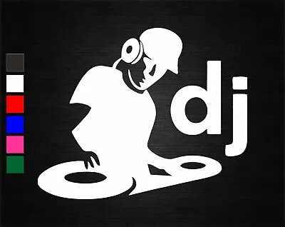 Dj Music Sign Vinyl Decal Sticker Car/van/wall/window/door/laptop/tablet/window • £3.50