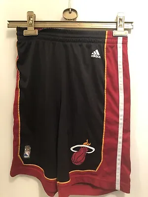 Boys Adidas Miami Heat  NBA Basketball Shorts Sixe 11/12 Years Old  • £18