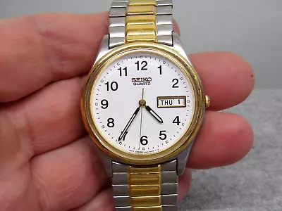 Men's SEIKO Two-Tone Watch W/ New Battery - Works Great! • $17.50