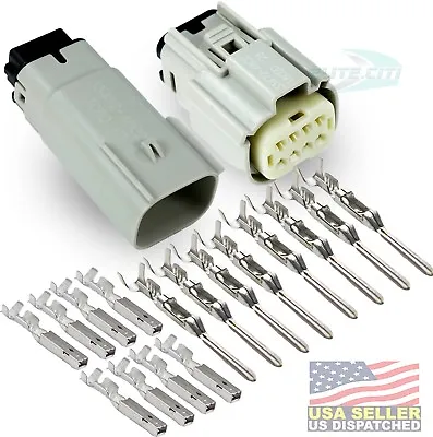 Molex GREY 8 Pin Wire Connector Harley Waterproof Sealed Kit MX150™ • $15.75