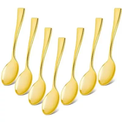 4 Inch Gold Plastic Mini Spoons 100 Pack Disposable Tasting Spoons Heavy Dut... • $19.19