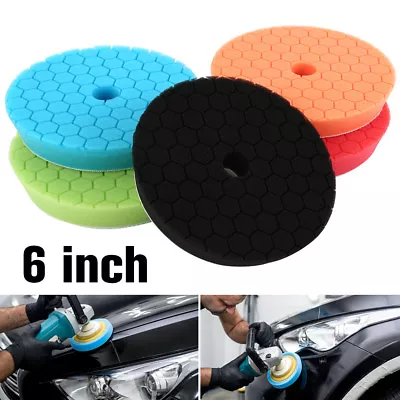 5Pcs 6 Inch (150mm) Buffing Polishing Pads Sponge Kit For Car Polisher SD • £12.12