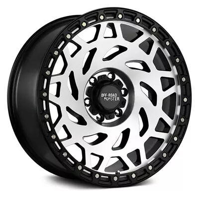 Off-Road Monster M50 Wheels 17x9 (0 6x139.7 106.4) Black Rims Set Of 4 • $930