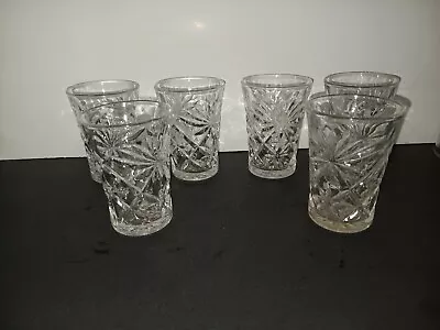  Very Nice Set Of 6 Vintage Star Of David Juice Glasses  • $19.99