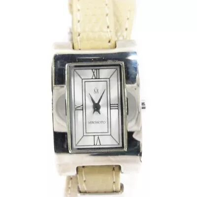 Mikimoto Square Watch Quartz Double Bracelet Nns-8029F Silver Dial Ecs Ladies • $187.17
