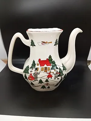 Vintage Mason's Ironstone Teapot Christmas Village 1983  Vgc No Top / Lid • $35