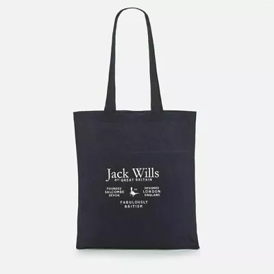 £2 • Buy Jack Wills Unisex Tote Bag For Life - Navy Blue
