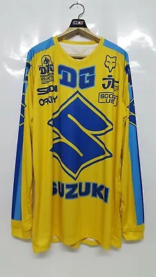 Vintage Motocross Restyle DG Team Suzuki Scott Reprint Products Jersey Size XL • $49
