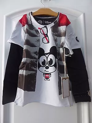 Mini Shatsu Boys Nwt Mickey Mouse Puffy Twofer Top Size 8 8T  • $19.99