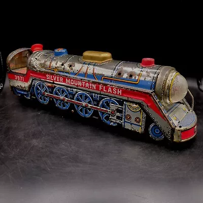 Vintage Tin Toy Train Silver Mountain 3525 Battery Operated Model Japan 1969 • $15