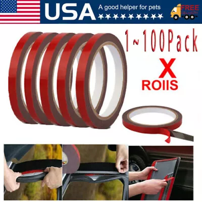 100 Auto Tape Acrylic Foam Double Sided Back Car Mounting Adhesive 3m X10mm 10ft • $83.99