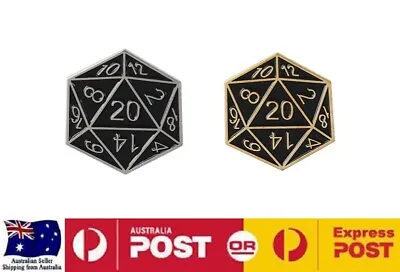 $9.99 • Buy Dungeons And Dragons D20 Enamel Pin Dice D&D Badge 