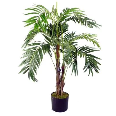 Large Artificial Palm Tree Faux Plants Green Natural 120cm 4ft • £39.99